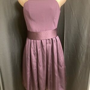 Elegant Purple Strapless Dress